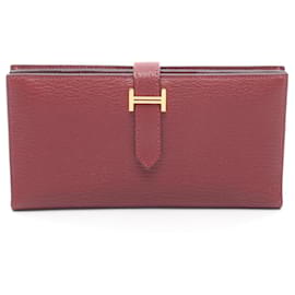 Cartera larga Hermes Bearn Soufflet en Bordeaux - Hermès