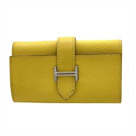 Hermès Bearn Schlüsselcase aus gelbem Epsom-Leder