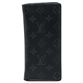 Louis Vuitton Monogram Eclipse Portefeuille Brazza Long Wallet