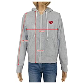 Comme des Garçons Play Sudadera con Capucha Gris - Comme Des Garcons