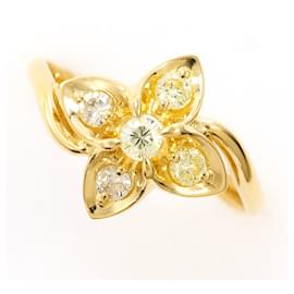 Autre Marque 18K Gelbgold-Ring mit Diamant