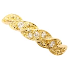 Autre Marque 18K Gelbgold-Ring mit Diamant