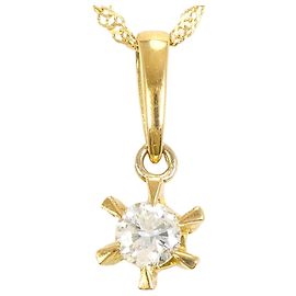 Autre Marque Collana in oro giallo 18K con diamante