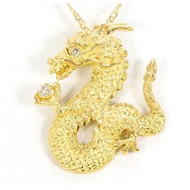 Autre Marque Collana in oro giallo 18K con diamante