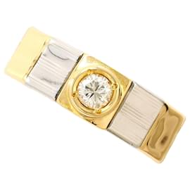 Autre Marque PT900 Platin- und Gelbgold-Ring mit Diamant