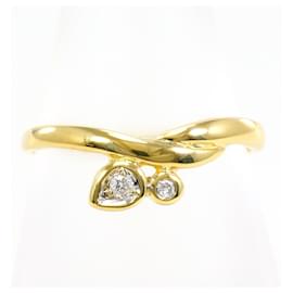 Autre Marque 18K Gelbgold-Ring mit Diamant