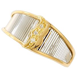Autre Marque PT900 Platin- und 18K Gelbgold-Ring mit Diamant