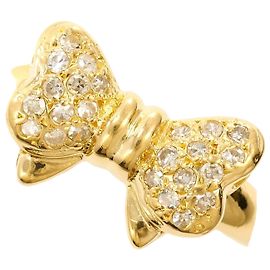 Autre Marque Anello a fascia in oro giallo 18K con diamante