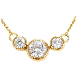 Autre Marque Collana in oro giallo 18K con zircone