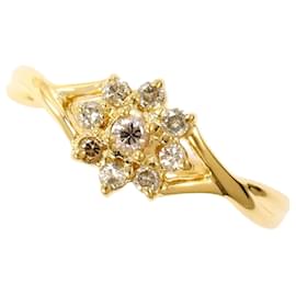 Autre Marque 18K Gelbgold-Ring mit Diamant