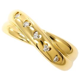Autre Marque 18K Gelbgold-Ring mit Diamant