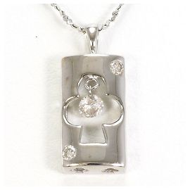 Autre Marque Collana in oro bianco 18K con diamante