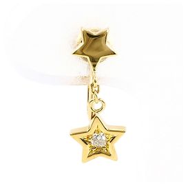Autre Marque Brinco de pressão em ouro amarelo 18K com diamante