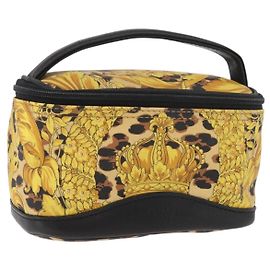 Borsa a mano Gianni Versace Vanity PVC Giallo Oro Autentica BA12716