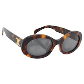 CELINE Triomphe Sonnenbrille aus Kunststoff Braun Auth BA12972M - Céline