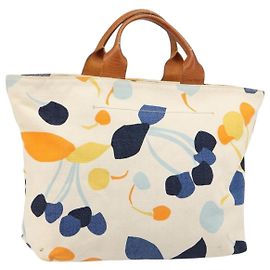 Borsa a mano Miu Miu in tela bianco e oro autentica bs35192