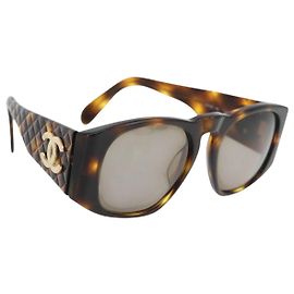 CHANEL Sunglasses plastic Black CC Auth ka2963 ref.2950407  display picture 1