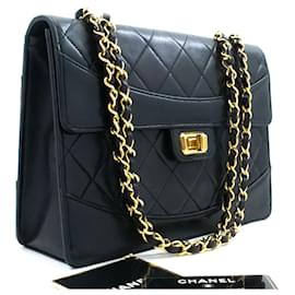 CHANEL Vintage Classic Chain Shoulder Bag Single Flap Quilted Lamb