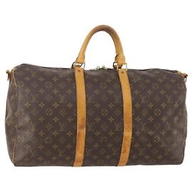 LOUIS VUITTON Monogram Keepall Bandouliere 50 Bolsa Boston M41416 LV Auth 180498
