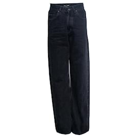 Saint Laurent, vaqueros baggy largos con cintura en V negros