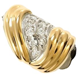 18K Gelbgold und Platin Diamant Ring - Autre Marque