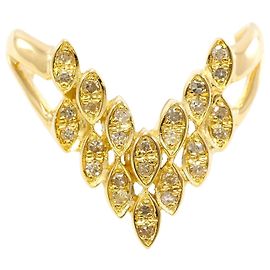 Autre Marque 18K Gelbgold-Ring mit Diamant