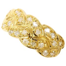 Autre Marque 18K Gelbgold-Ring mit Diamant