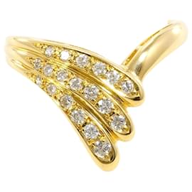 18K Gelbgold-Ring mit Diamant - Autre Marque