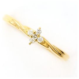 Autre Marque Anello a fascia in oro giallo 18K e diamanti