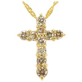 Autre Marque Collana in oro giallo 18K con diamante