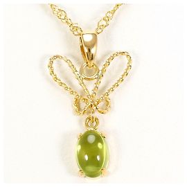 Autre Marque Collier em ouro amarelo 18K com peridoto
