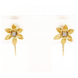 Autre Marque Orecchini a clip in oro giallo 18K e diamanti