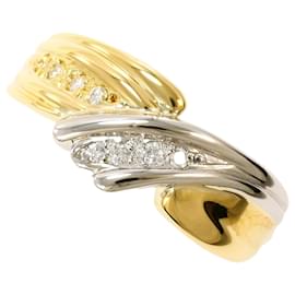 Autre Marque PT850 Platin- und Gelbgold-Diamantring