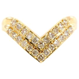 Autre Marque 18K Gelbgold-Ring mit Diamant