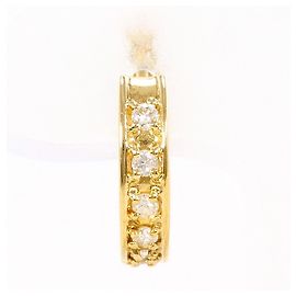Autre Marque Orecchini a cerchio in oro giallo 18K con diamante