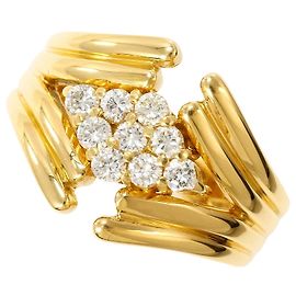 Autre Marque 18K Gelbgold-Ring mit Diamant