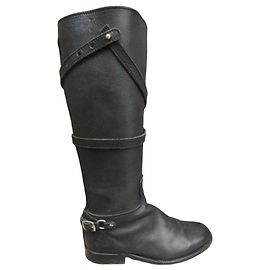 La Botte Gardiane Botas altas de cuero negro