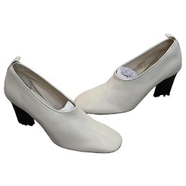 Soeur Décolleté Thea in pelle crema