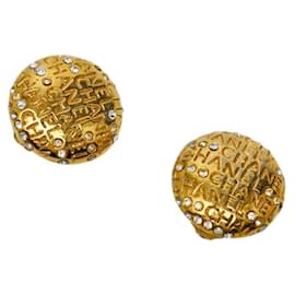 Orecchini a clip Chanel Gold Plated Rhinestone