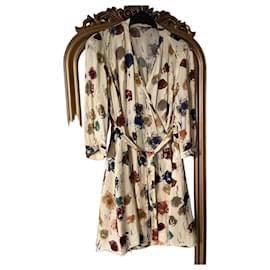 Kenzo Wickelkleid mit abstraktem Print