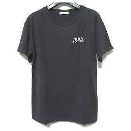 Autre Marque Camiseta de algodón con logotipo bordado Nina Ricci