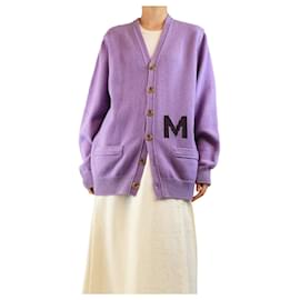 Langer Wollstrickjacke in Lila - Größe M - Marc Jacobs