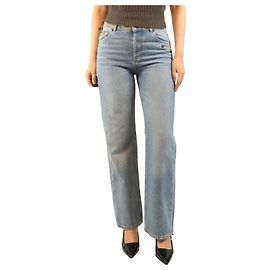 Ba&Sh Jeans azuis com detalhes bordados - tamanho UK 8