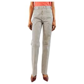 Vaqueros de sarga a rayas Hickory blanco y azul marino - talla UK 8 - Céline