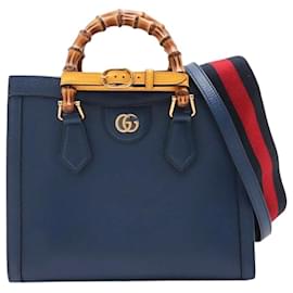 Gucci Borsa a tracolla Diana in bambù blu