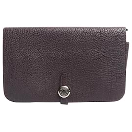 Carteira Dogon Duo roxa 2006 - Hermès