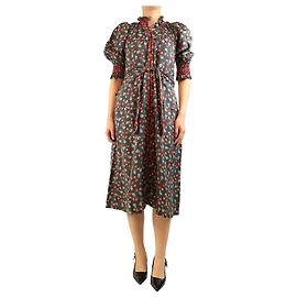 Autre Marque Abito midi con stampa ciliegia nera - taglia M