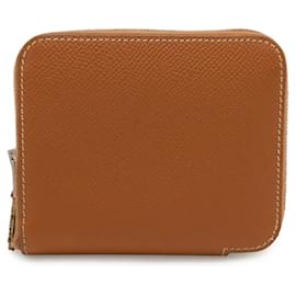 Portefeuille compact en soie Azap Hermes - Hermès