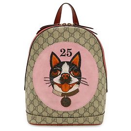 Gucci GG Supreme Bosco Appliqué Dog Rucksack