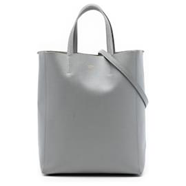 Tote Verticale Celine in pelle di vitello granulata Small Grigia - Céline